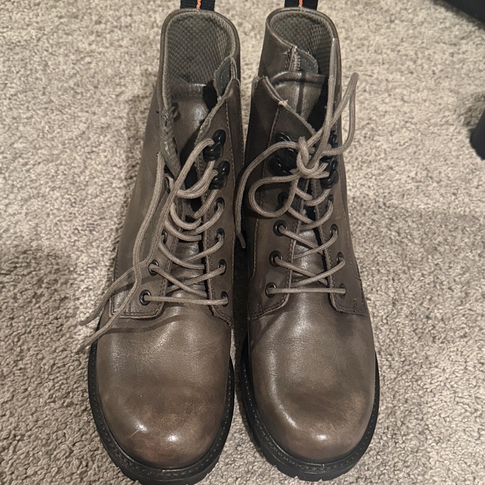 Ecco Gray Ankle Boots